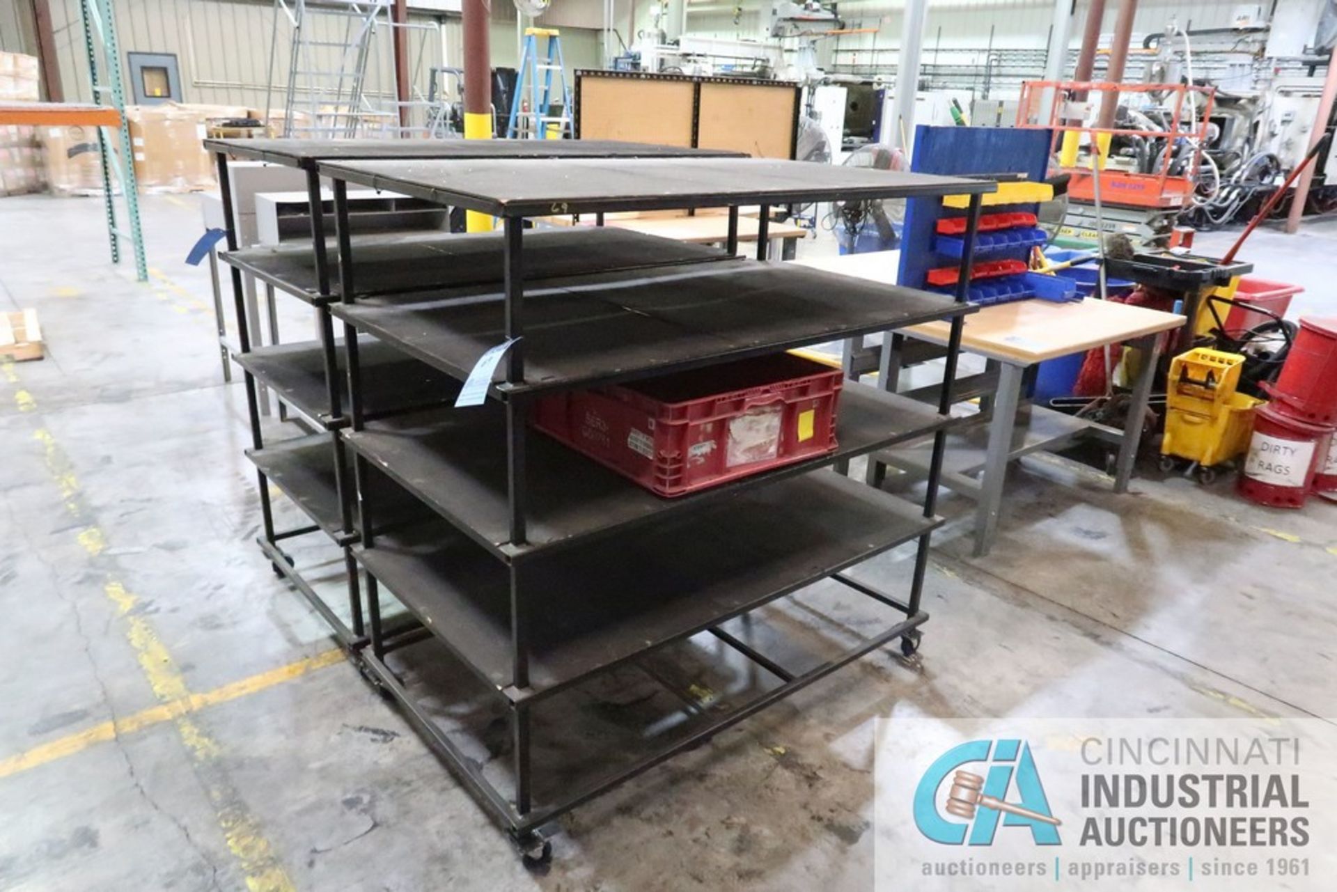 60" X 34" X 59" PORTABLE 4-SHELF RACK