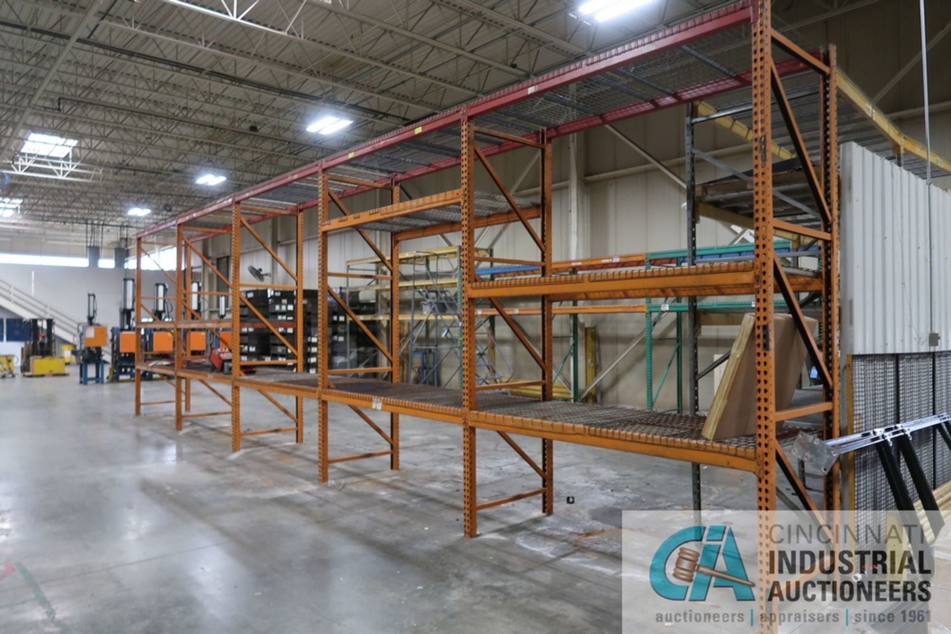 SECTIONS 96" LONG X 42" X 144" HIGH ADJUSTABLE BEAM PALLET RACK, (6) 144" X 42" UPRIGHTS, (28) 96" - Image 3 of 3