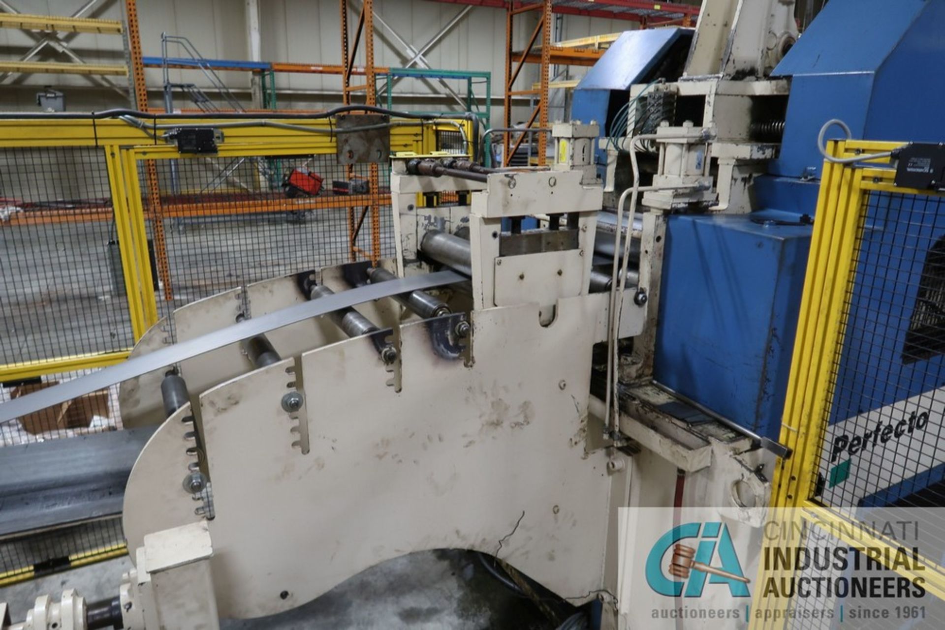 ****730 TON MORI MODEL FB650-FD-BH FINE BLANKING PRESS & PERFECTO FEED LINE****Bid confirmation - Image 17 of 28