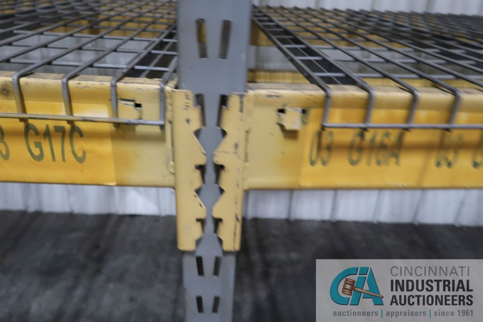 SECTIONS 96" LONG X 42" WIDE X 144" HIGH ADJUSTABLE BEAM PALLET RACK, (3) 144" X 42" UPRIGHTS, ( - Image 2 of 2