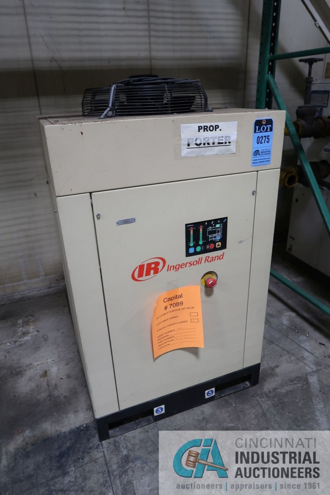 INGERSOLL RAND MODEL TSIA REFRIGERATED AIR DRYER; S/N DN00001212-100907 (NEW 2007) **WORKING WHEN