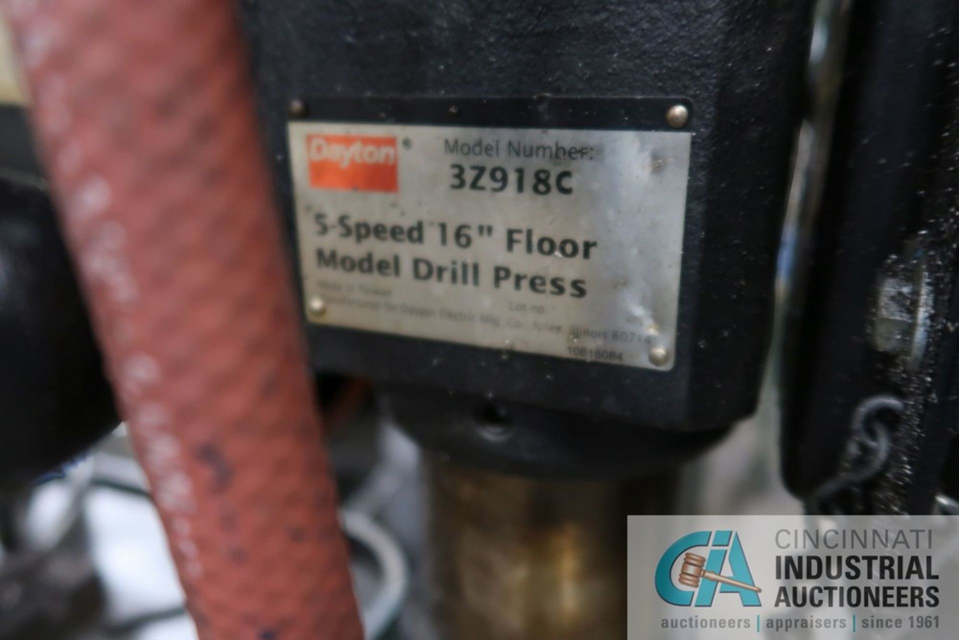 16" DAYTON MODEL 32918C FIVE-SPEED FLOOR DRILL - Image 3 of 4