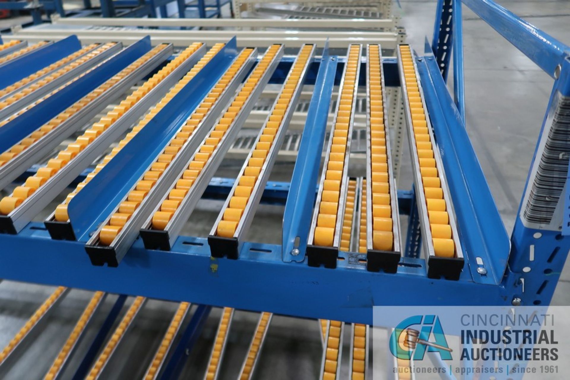 96" X 36" X 56" FLOW RACK, WITH (33) 1-1/2" X 37" ROLLER CONVEYORS - Image 2 of 2