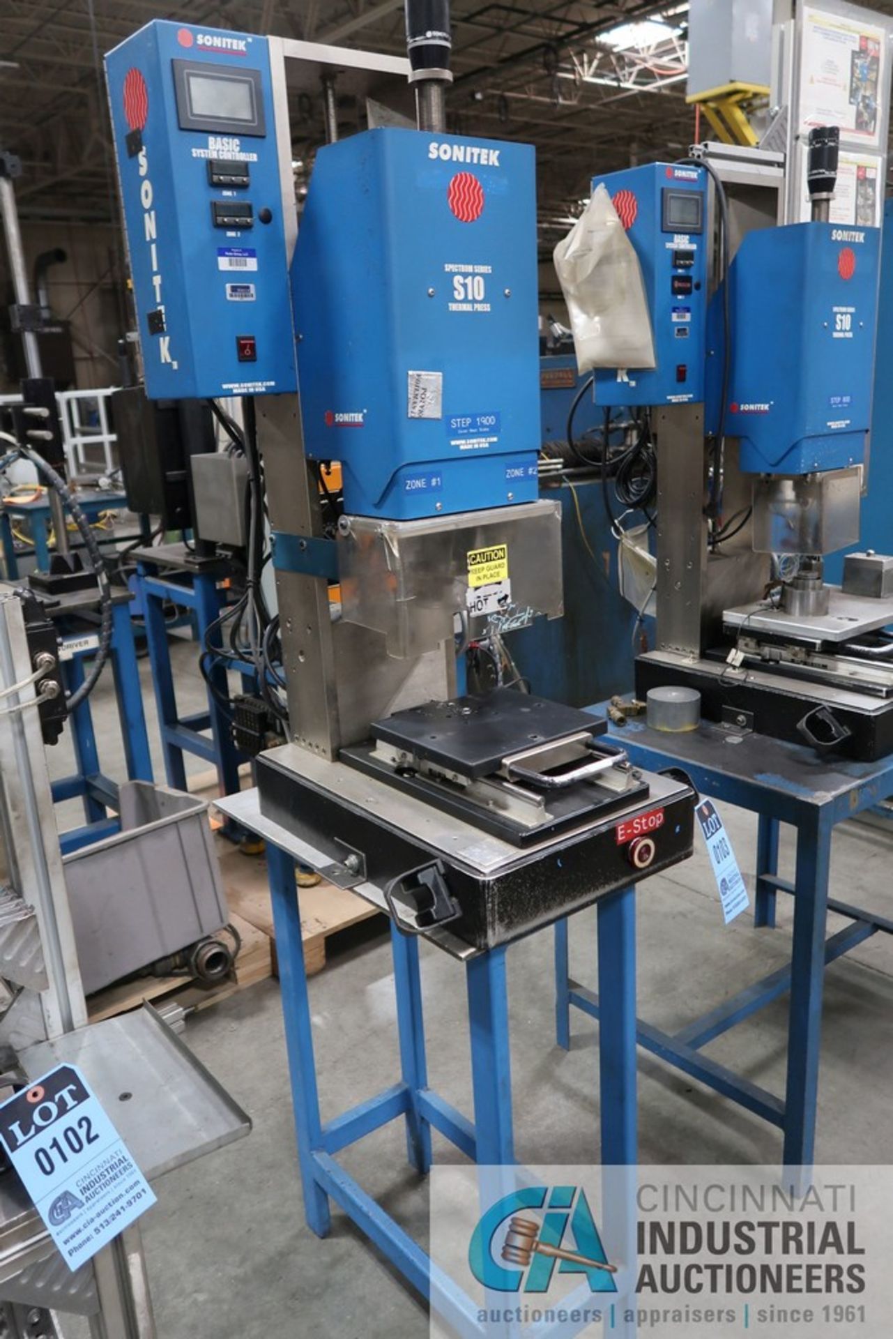 SONITEK MODEL S10 SPECTRUM SERIES HEAT STAKING PRESS; S/N 8000-0263, WITH SONITEK BASIC SYSTEM