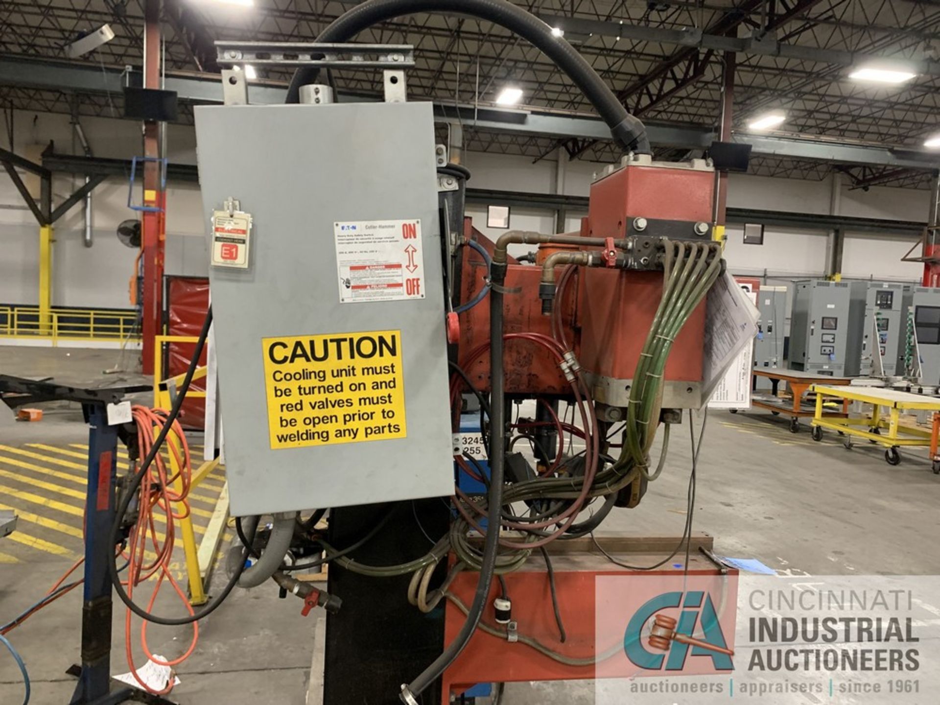 120 KVA JANDA MODEL MC242120-LC SLIDING HEAD SPOT WELDER; S/N M3160, 28" THROAT, UNITED CONTROLS - Image 4 of 6