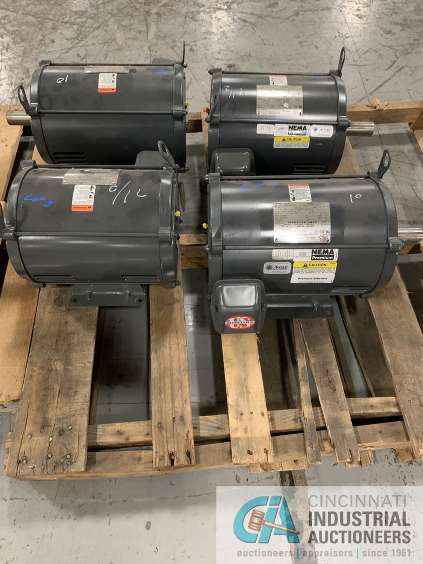 (LOT) (4) NIDEC ELECTRIC MOTORS ON SKID; (2) 10 HP & (2) 7.5 HP (NEW) - Image 3 of 3