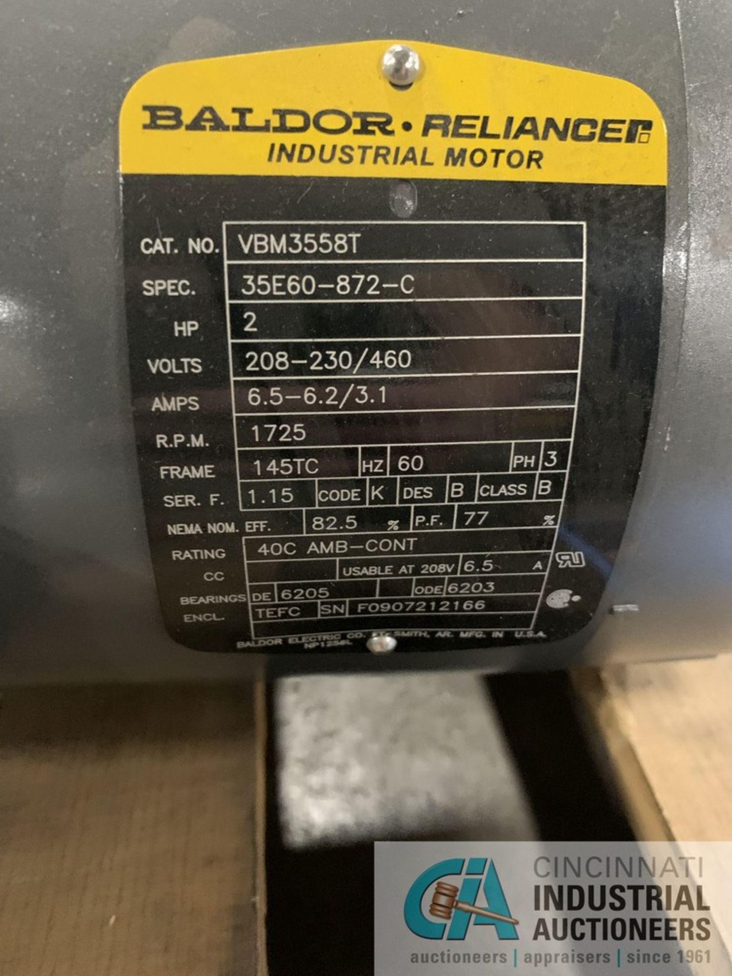 ELECTRIC MOTORS ON SKID; (6) 2 HP & (1) 1 HP - Image 2 of 3