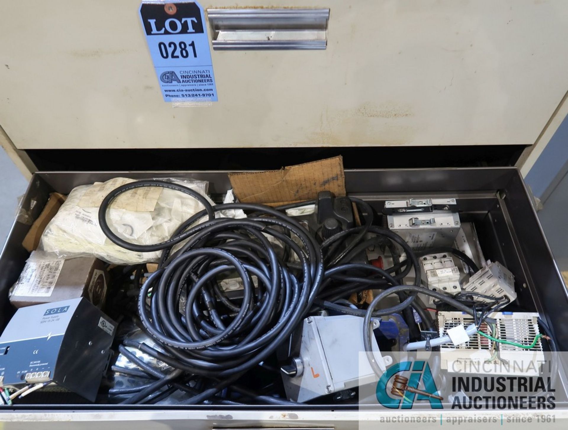 (LOT) MISCELLANEOUS MFG'S USED POWER SUPPLY MODULES AND OTHER RELATED ITEMS WITH FOUR-DRAWER LATERAL - Image 3 of 5