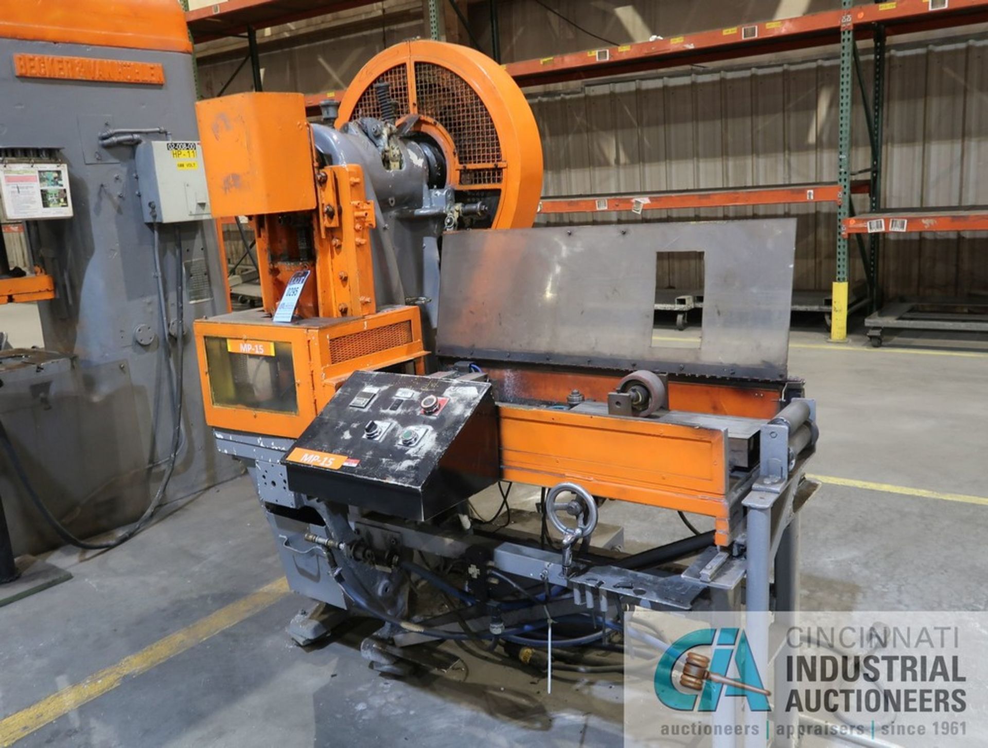 30 TON RASKIN MODEL 30TR MECHANICAL PRESS; S/N N/A, PRESS NO. MP-15 WITH 4" FEEDER - Image 2 of 6