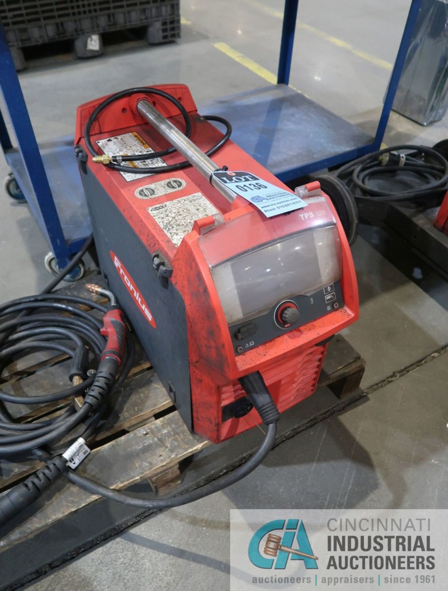 320 AMP FRONIUS MODEL TPS320i WELDING POWER SOURCE WITH BUILT IN WIRE FEEDER; S/N 26364938