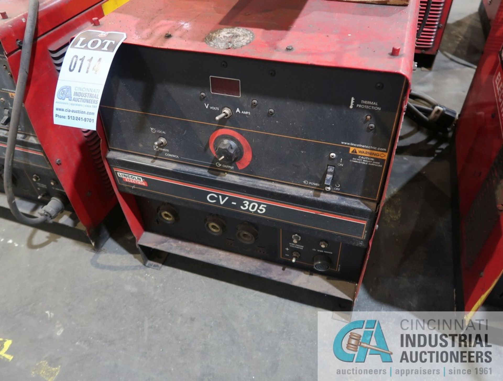 315 AMP LINCOLN ELECTRIC CV-305 WELDING POWER SOURCE; S/N U1050813766, WITH LINCOLN LN-7 WIRE - Image 2 of 4