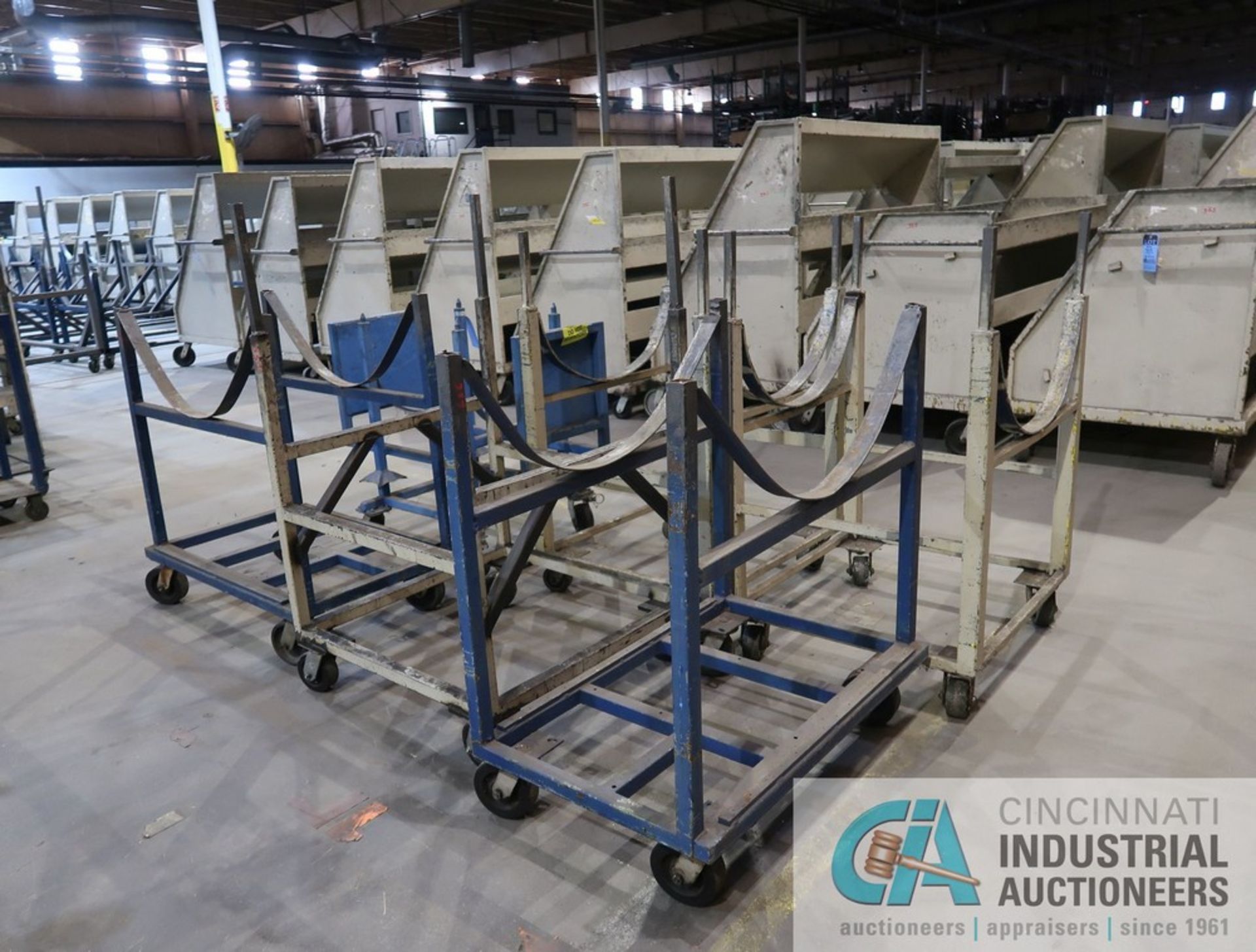 MISCELLANEOUS WIDTH AND HEIGHT HEAVY DUTY STEEL STOCK TRANSFER CARTS - Image 2 of 2