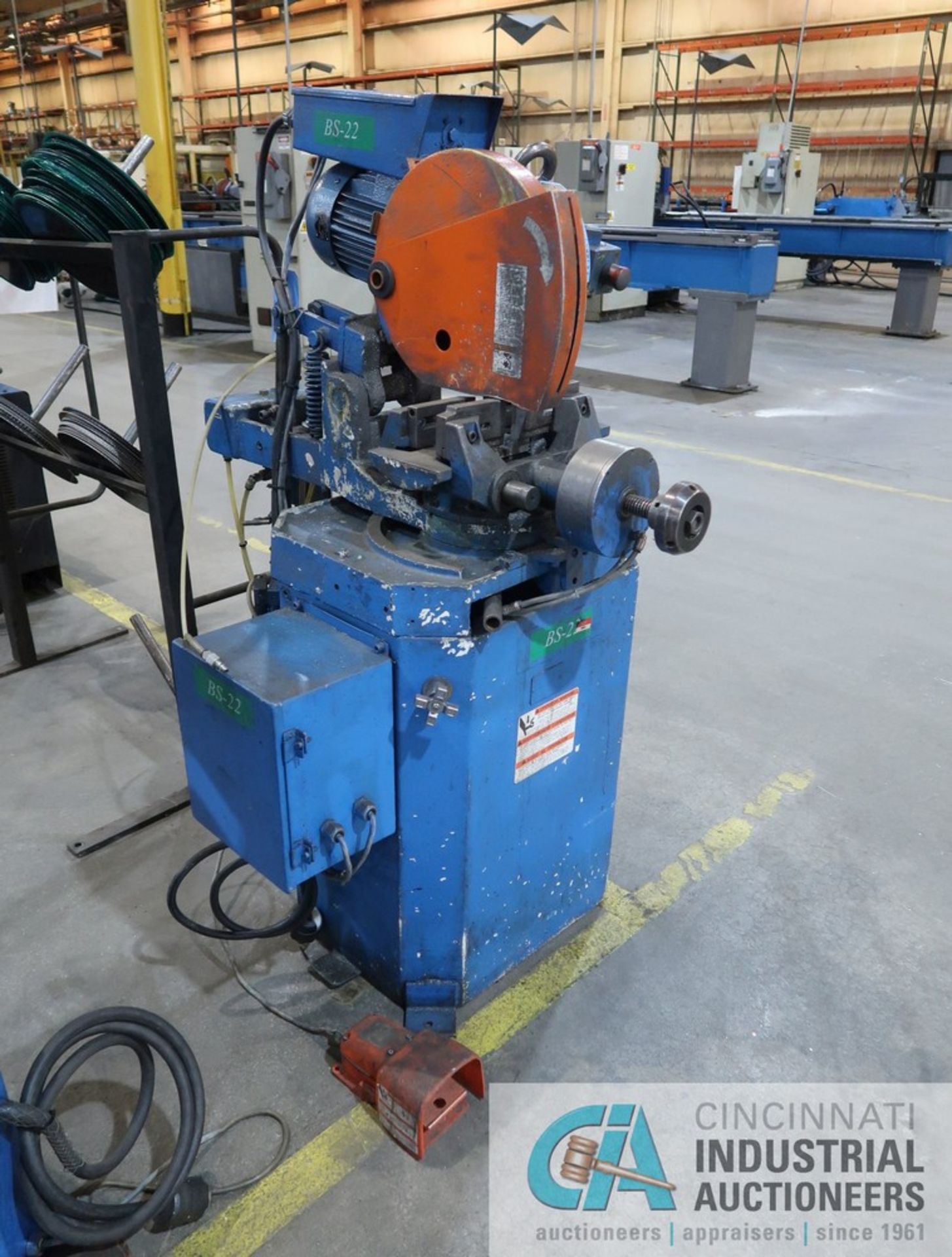 12" BEWO VARIABLE SPEED COLD SAW; S/N N/A, ASSET NO. 0683, 3-PHASE, FOOT PEDAL - Image 2 of 2