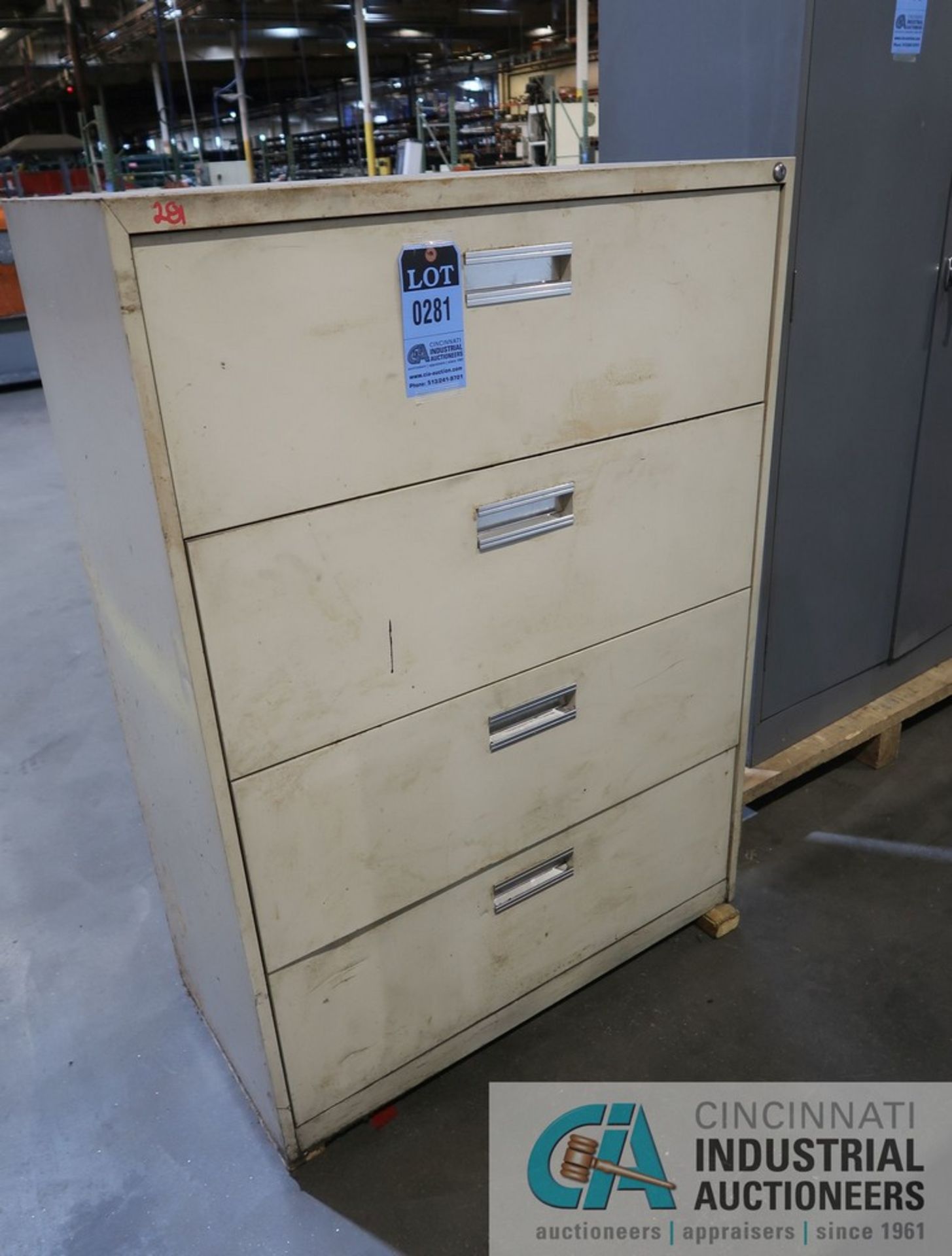 (LOT) MISCELLANEOUS MFG'S USED POWER SUPPLY MODULES AND OTHER RELATED ITEMS WITH FOUR-DRAWER LATERAL