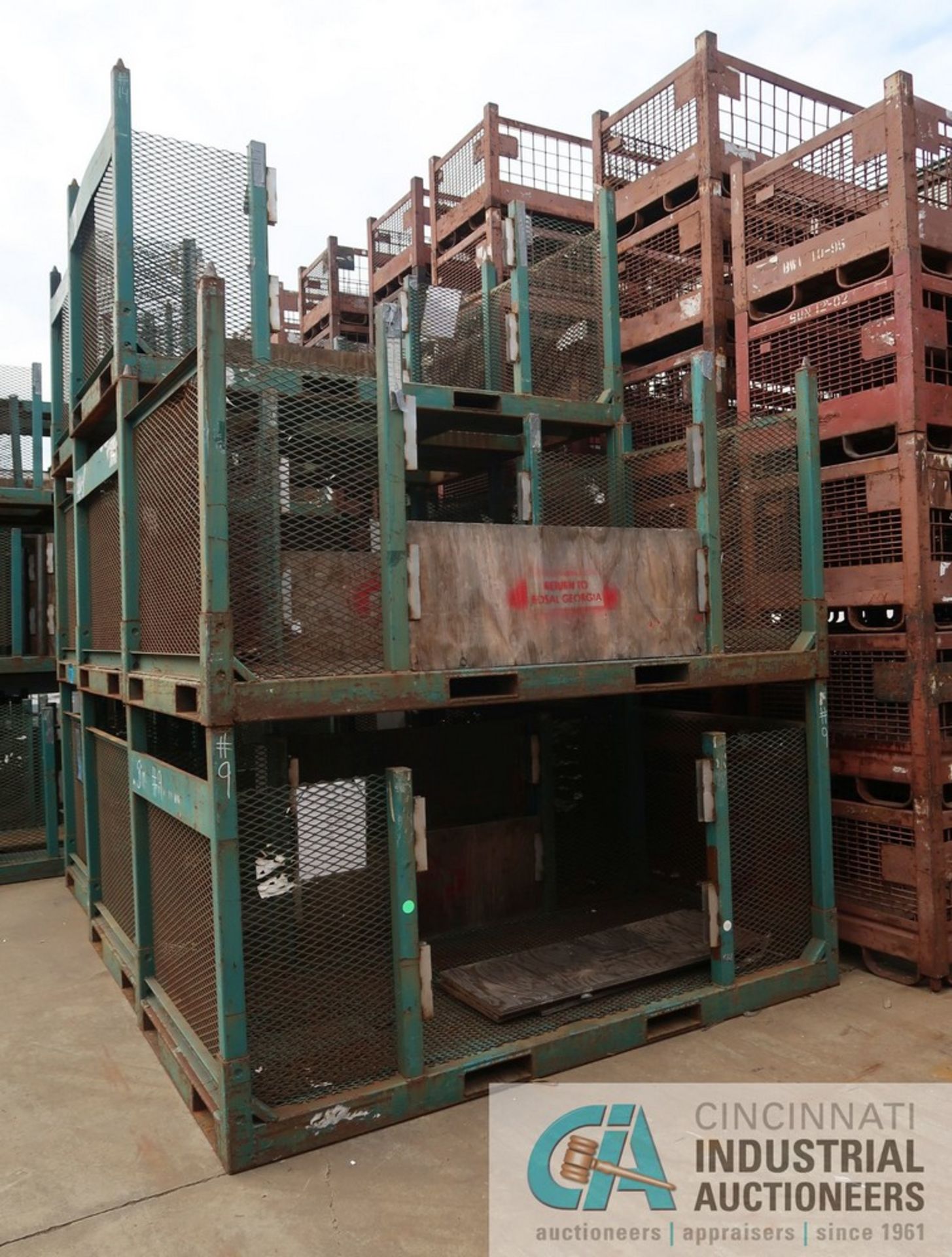 48" FRONT TO BACK X 16" LEFT TO RIGHT X 36" DEEP STACKABLE STEEL CONTAINERS - Image 2 of 2