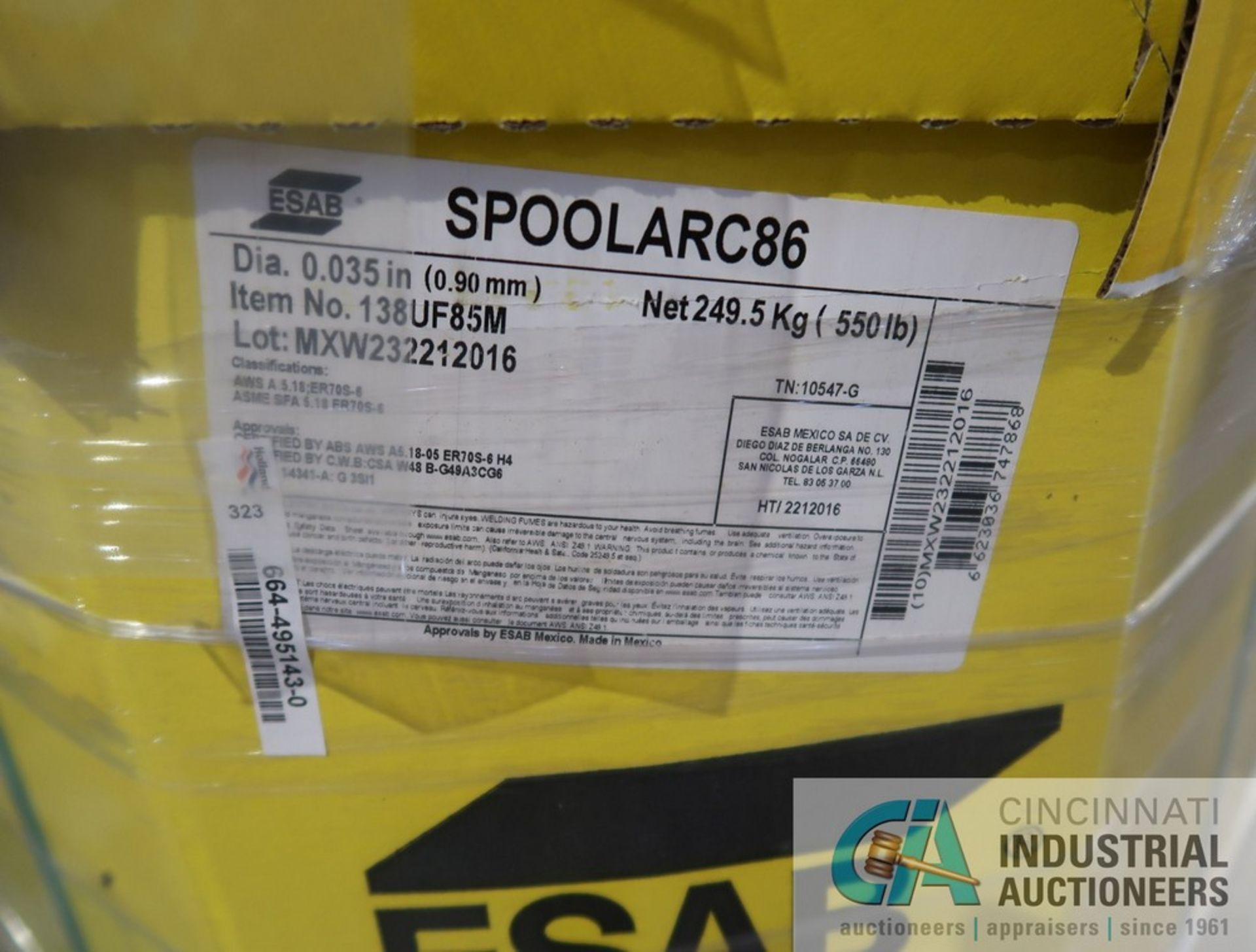 DUMS ESAB SPOOLARC 86 BRAND NEW WELDING WIRE **NEVER SKIDDED** - Image 2 of 2