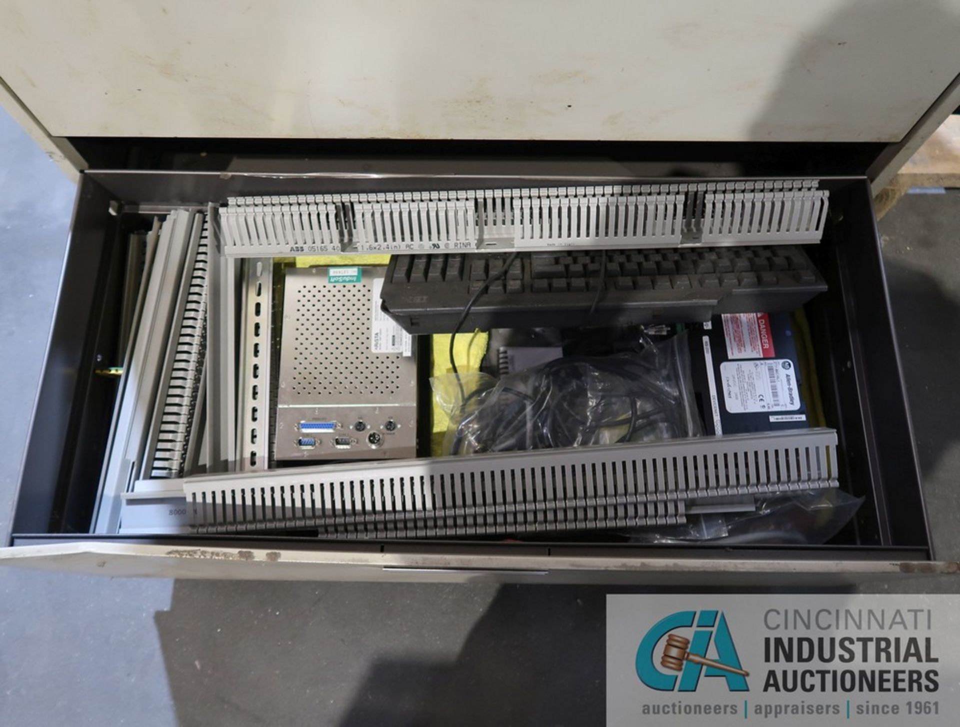 (LOT) MISCELLANEOUS MFG'S USED POWER SUPPLY MODULES AND OTHER RELATED ITEMS WITH FOUR-DRAWER LATERAL - Image 5 of 5