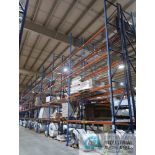 SECTIONS 42" X 144" X 26' PALLET RACK, (12) UPRIGHTS, (88) 3" FACE CROSSBEAMS, WIRE DECKING