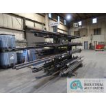 (LOT) 24" ARM DOUBLE SIDED CANTILEVER RACK WITH PIPE, 18" ARM SINGLE SIDE CANTILEVER RACK WITH