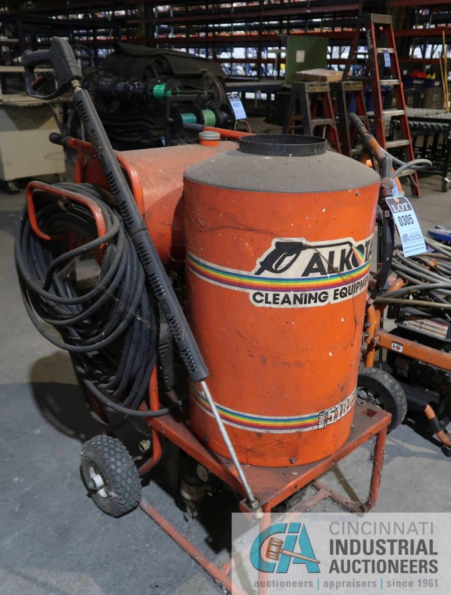 ALKOA MODEL 5182 DIESEL FUEL POWERED PORTABLE PRESSURE WASHER WITH GENERAC GAS POWERED PORTABLE