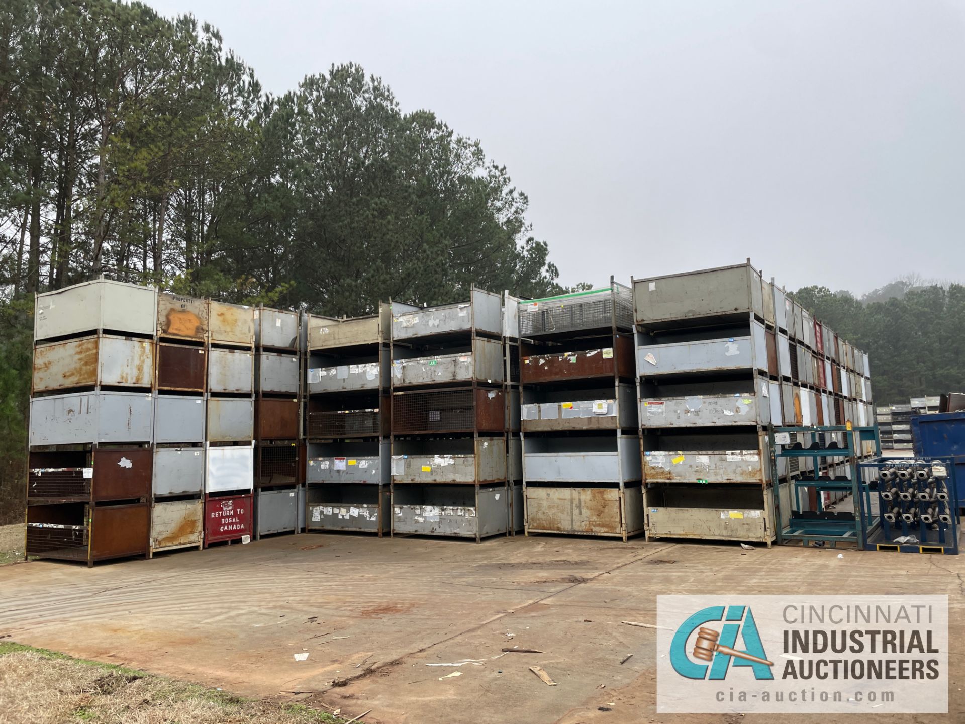 40" FRONT TO BACK X 80" LEFT TO RIGHT X 39" HIGH STACKABLE STEEL CONTAINERS - SEE LOT NO. 584A FOR - Image 3 of 5