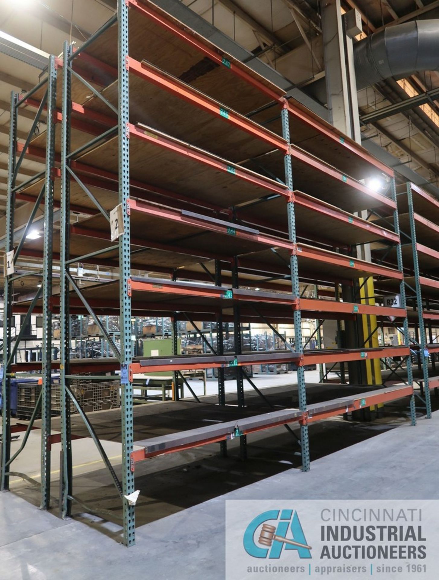 SECTIONS 42" X 96" / 144" X 16' PALLET RACK, (6) UPRIGHTS, (55) 3" AND 5" FACE CROSSBEAMS, WITH - Image 2 of 9