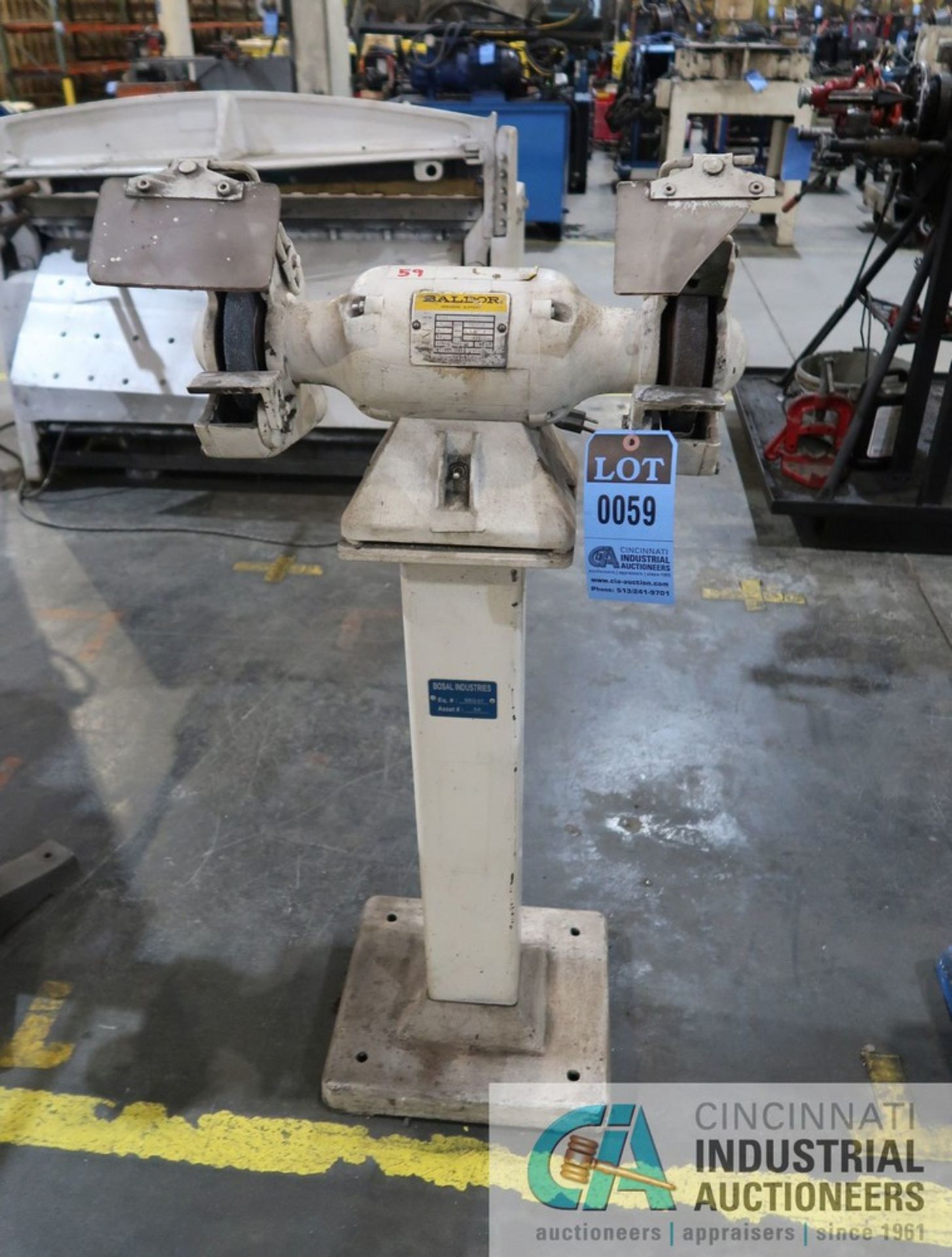 6" BALDOR DOUBLE-END STAND MOUNTED GRINDER