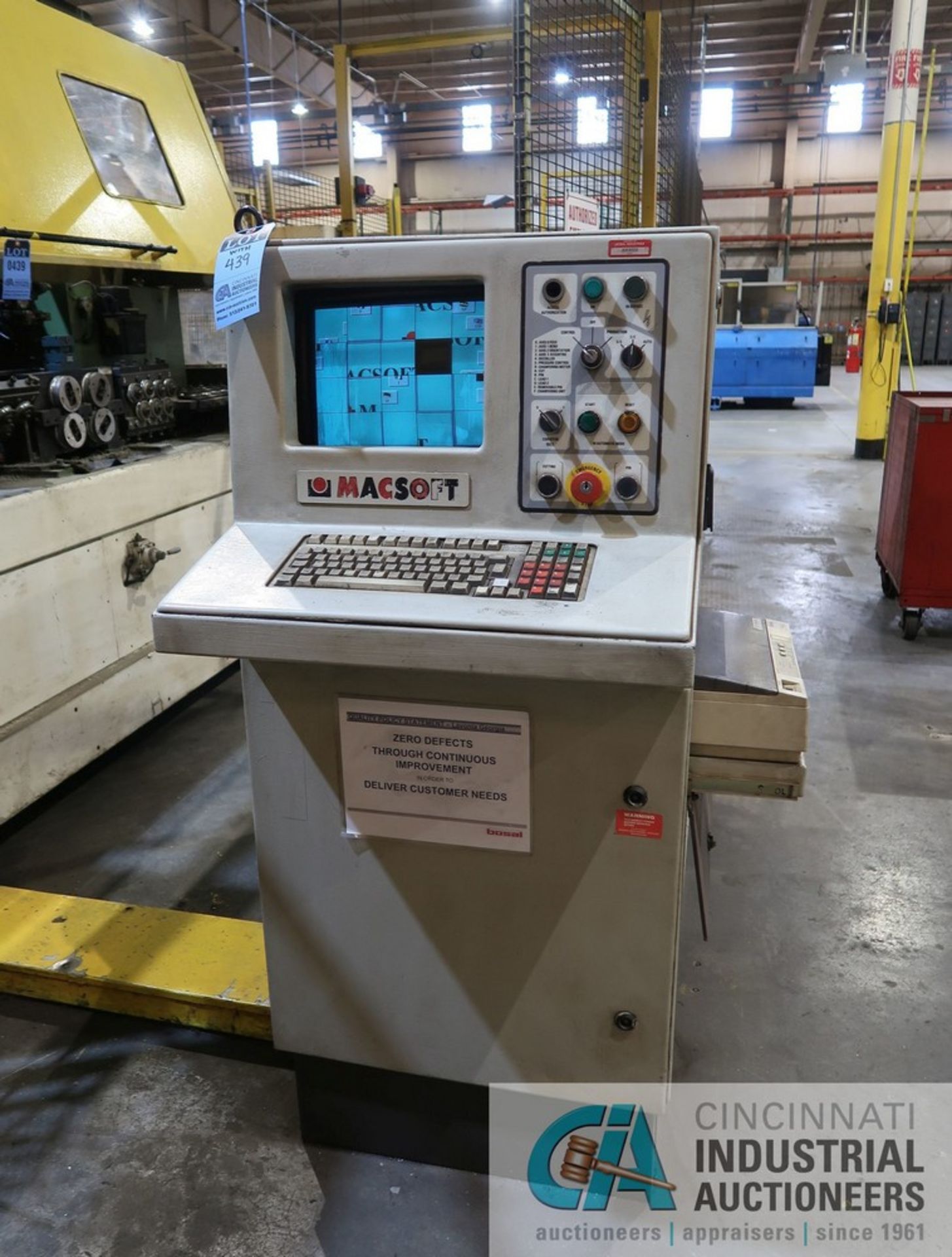 MACSOFT MODEL F413-49 CNC WIRE BENDER; S/N 682, 4MM - 13MM WIRE DIAMETER, 60 TON HEADER, 50" - Image 18 of 22