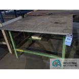 48" X 54' X 35-1/2" HIGH HEAVY DUTY WELDED STEEL FRAME TABLE WITH 1" THICK ALUMINUM PLATE