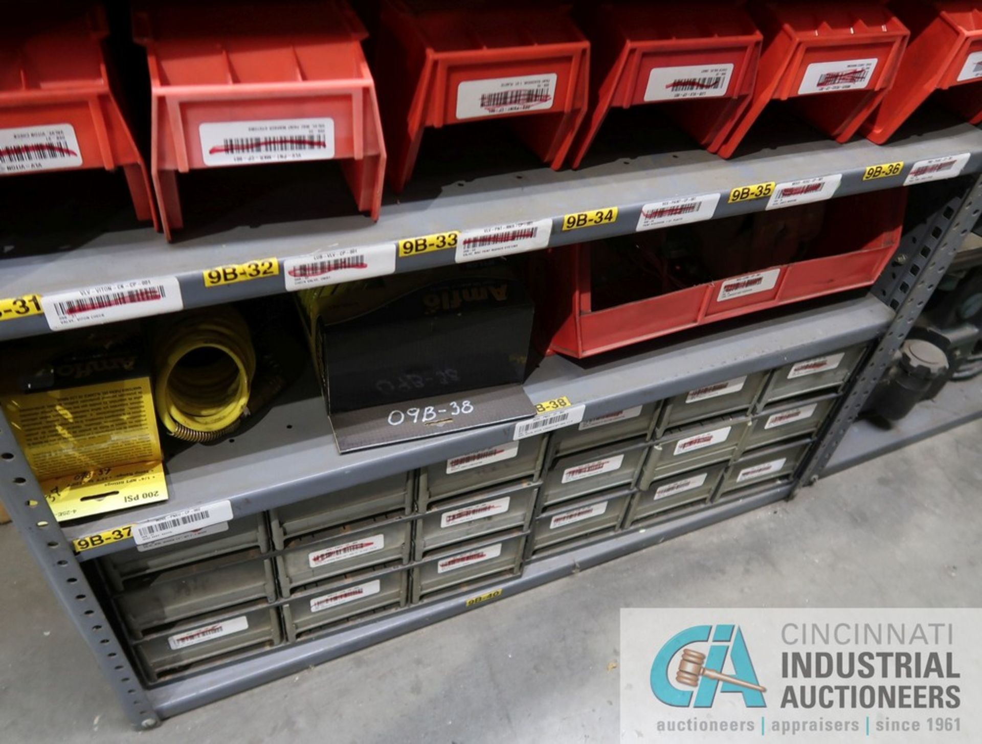 (LOT) CONTENS ONLY OF (5) SECTIONS SHELVING CONSISTING OF TUBING, STAPLES, PRESSURE GAGES, - Image 4 of 18