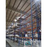 SECTIONS 42" X 144" X 26' PALLET RACK, (12) UPRIGHTS, (88) 3" FACE CROSSBEAMS, WIRE DECKING