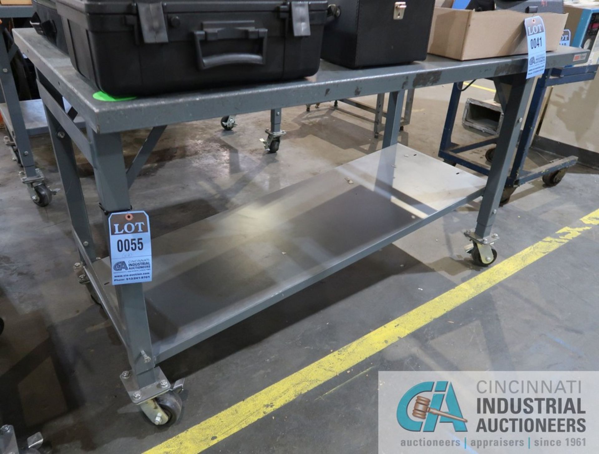 36" X 60" X 36" HIGH ULINE HEAVY DUTY PORTABLE STEEL TABLES **SPECIAL NOTICE - DELAYED REMOVAL -