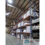 SECTIONS 42" X 144" X 26" PALLET RACK, (6) UPRIGHTS, (40) 3" FACE CROSSBEAMS, WIRE DECKING