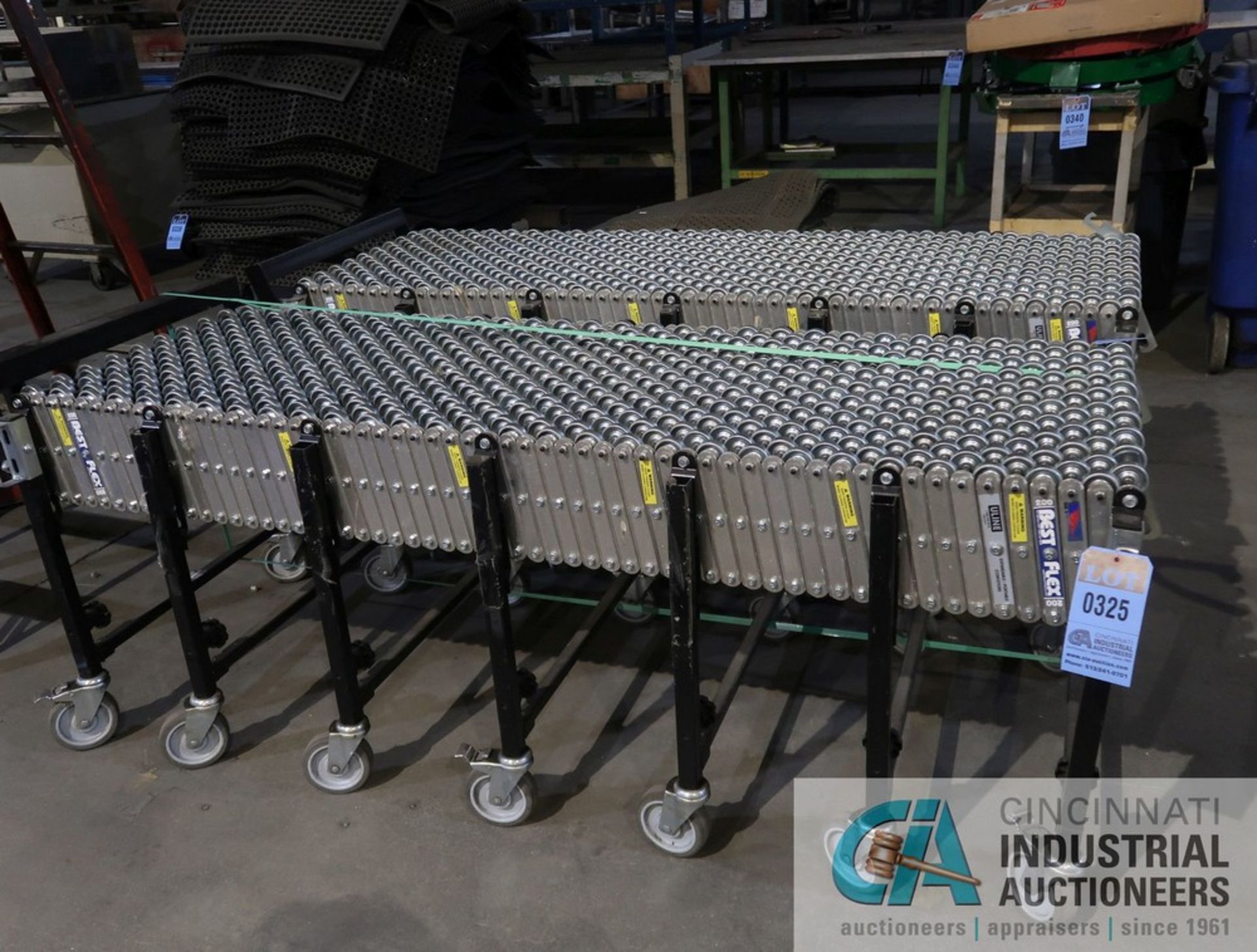 24" WIDE ULINE BEST VLEX 200 EXPANDABLE ROLLER CONVEYOR