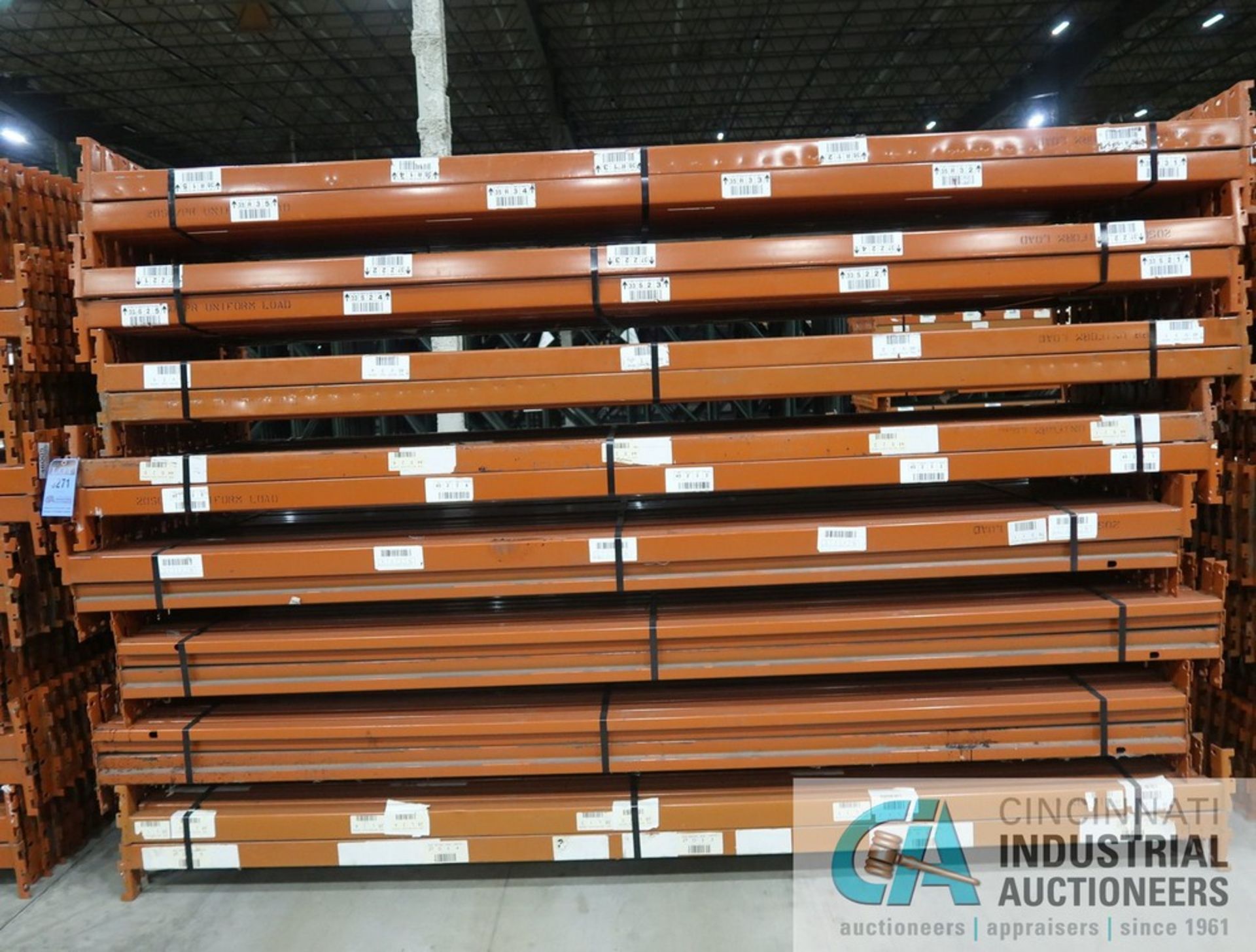 120" X 3" RIDG-U-RAK SLOTTED BEAMS - Bid price is per unit multiplied by the quantity