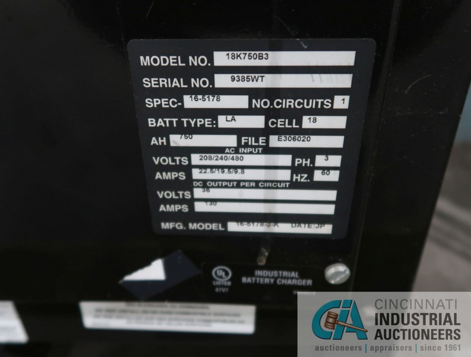 36 VOLT KODIAK MODEL 18K75OB3 BATTERY CHARGER **SAFETY SWITCH STAYS WITH BUILDING** - Image 2 of 2