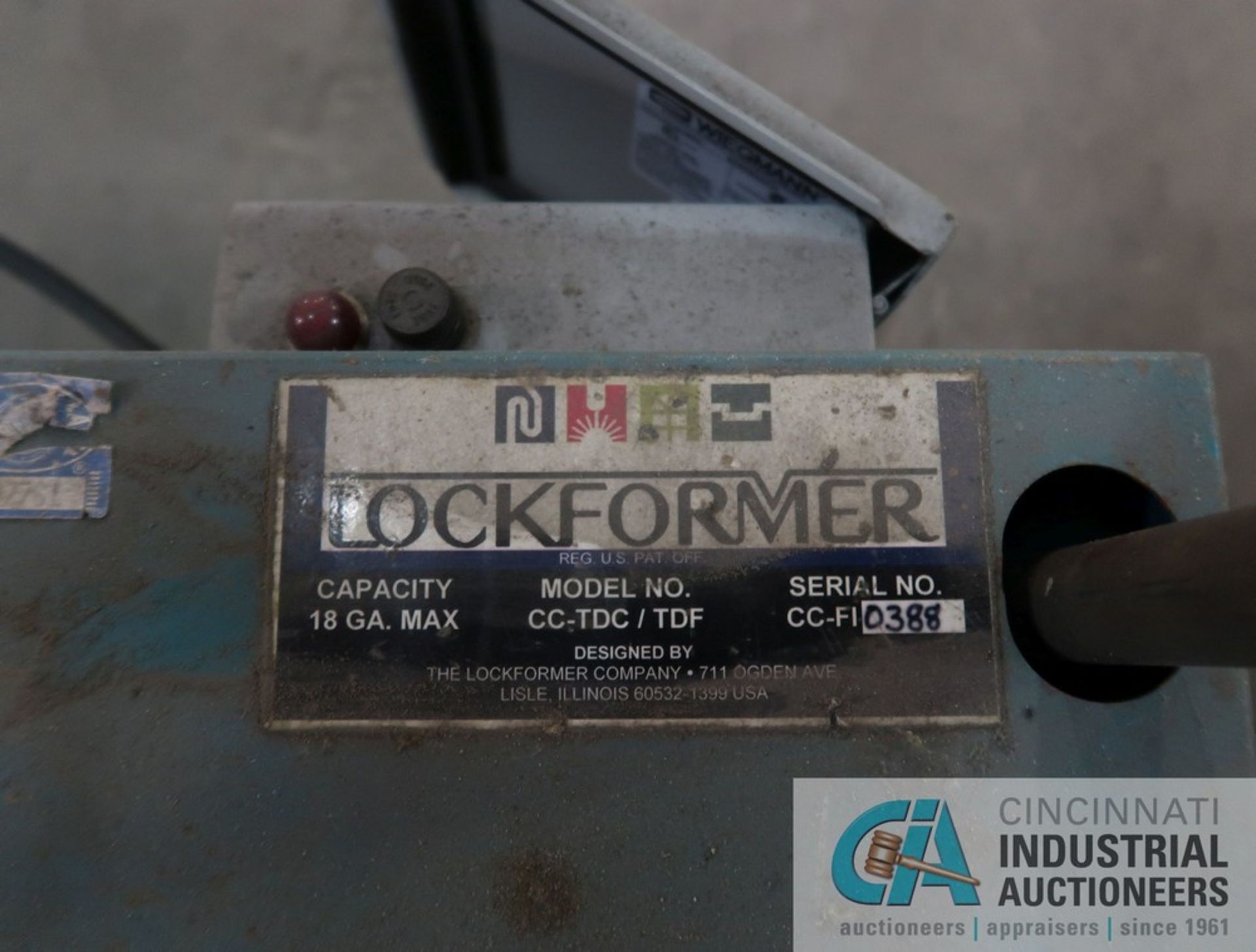 18 GA. LOCKFORMER MODEL CC-TDC/TDF CORNER CADET MACHINE; S/N CC-F10388 - Image 3 of 3