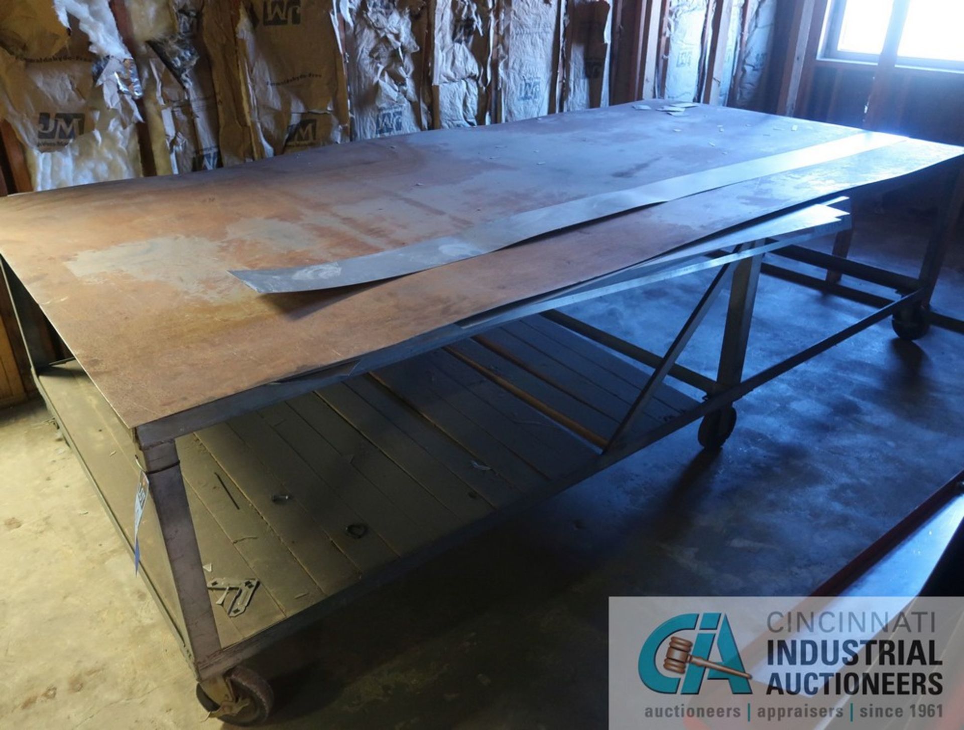 57" X 118" X 30" HIGH PORTABLE STEEL LAY-OUT TABLE