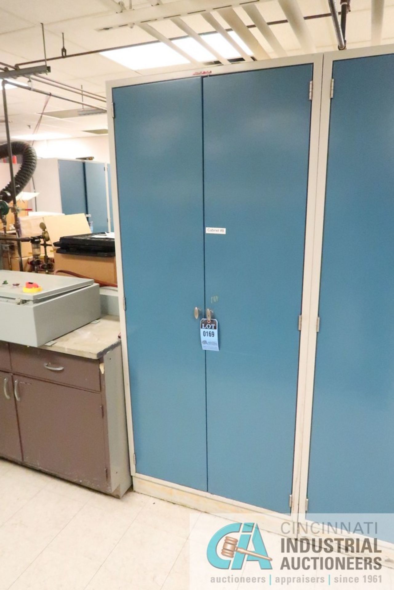 LAB TYPE TWO-DOOR STORAGE CABINET; 36" WIDE