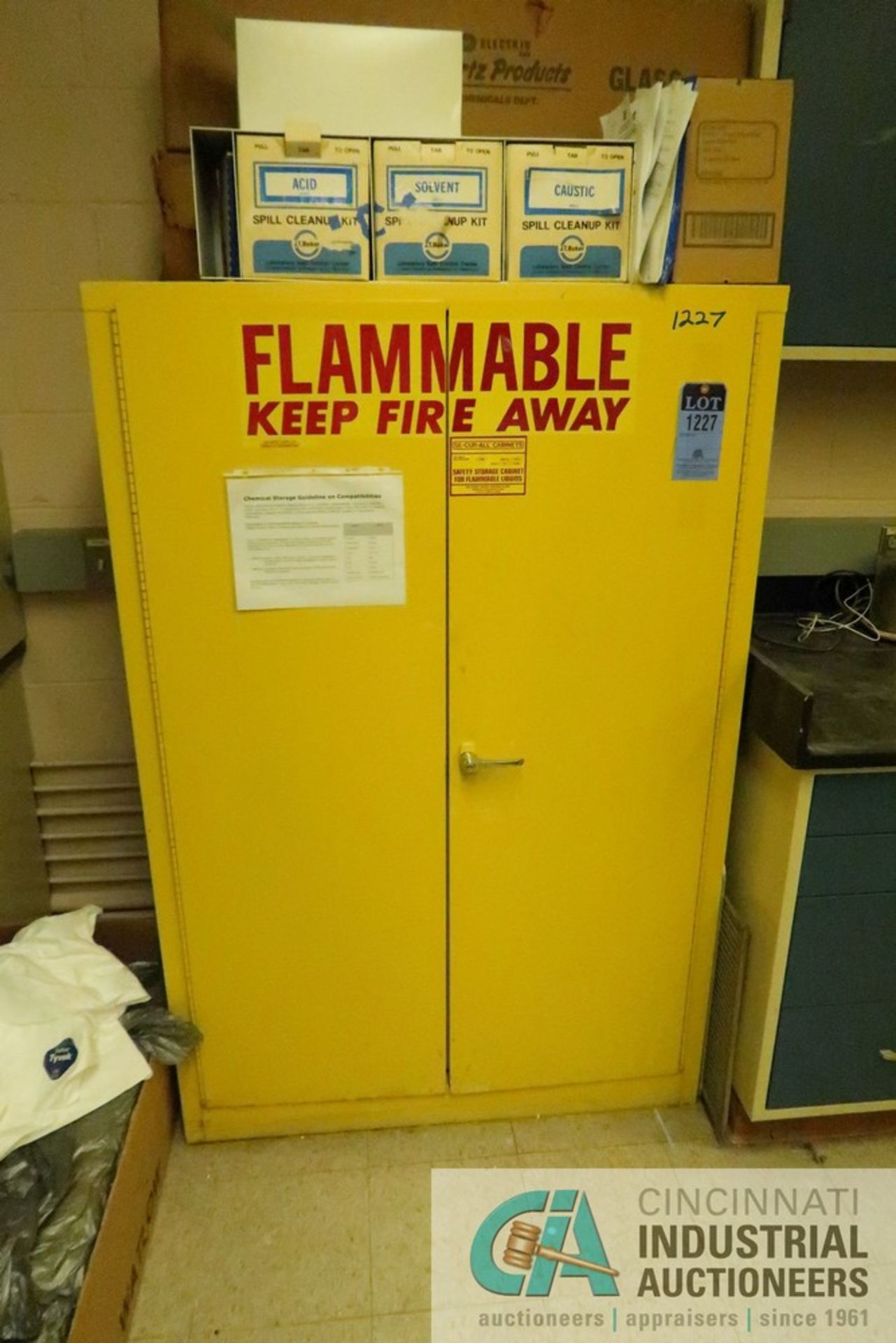 45 GALLON SE-CUR-ALL MODEL A145 FLAMMABLE LIQUID CABINET (ROOM 22) - Located in the basement