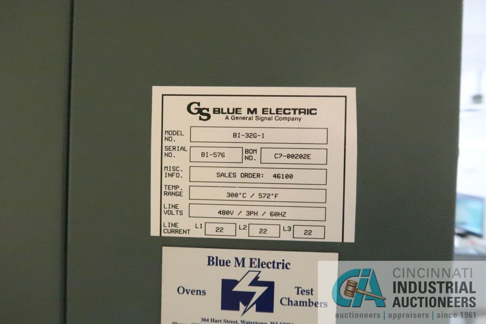 BLUE M MODEL BI-32G-1 ENVIRONMENTAL TEST CHAMBER; S/N BI-576, 48" X 25" X 48" CHAMBER (ROOM - Image 4 of 4