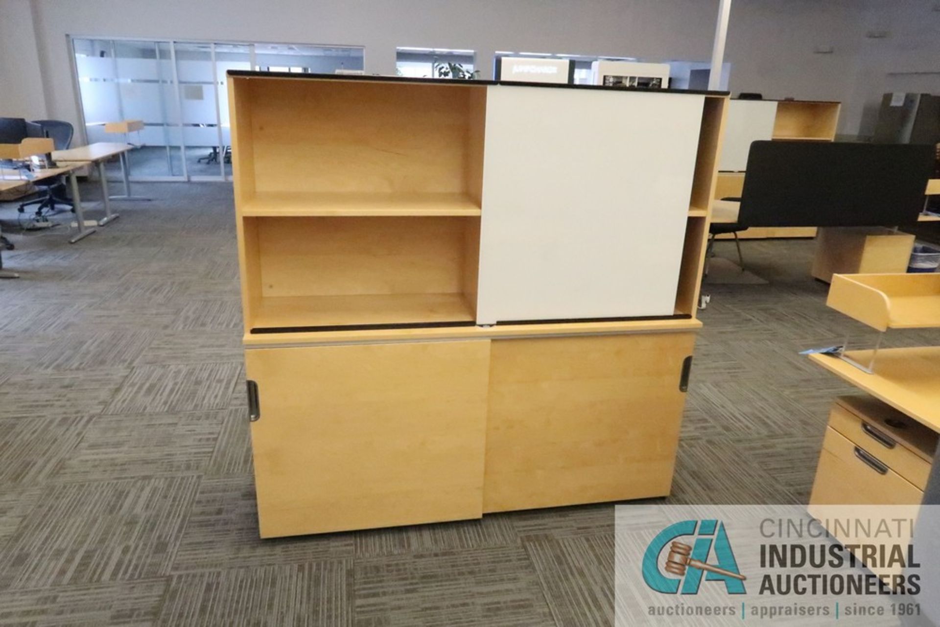 79" X 86" X 24" GALANT L-SHAPED DESK, (1) 3-DRAWER CABINET, (1) BOOKCASE WITH LOWER STORAGE, (1) - Image 5 of 5