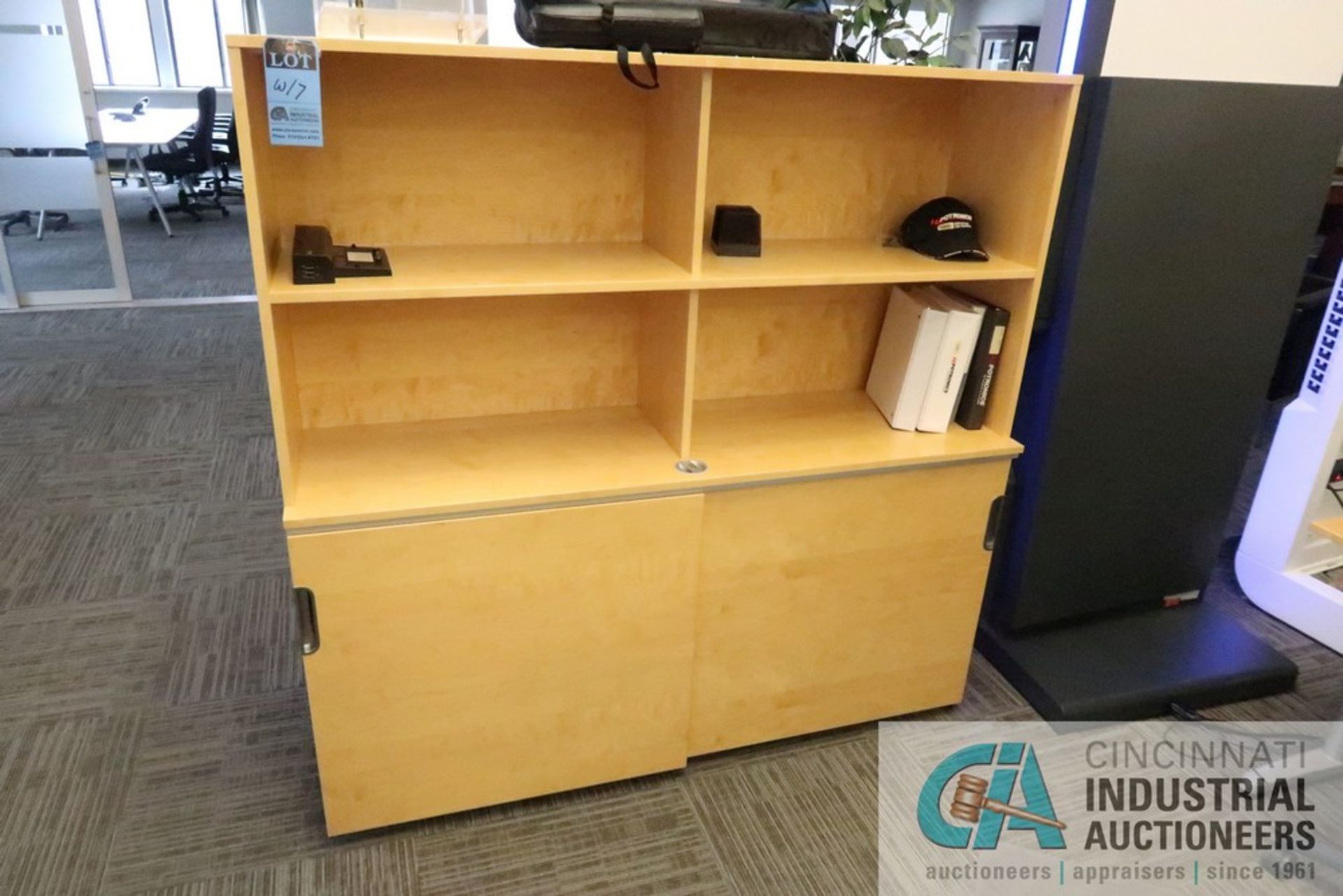 79" X 86" X 24" GALANT L-SHAPED DESK, (1) 3-DRAWER CABINET, (1) BOOKCASE WITH LOWER STORAGE, (1) - Image 5 of 5
