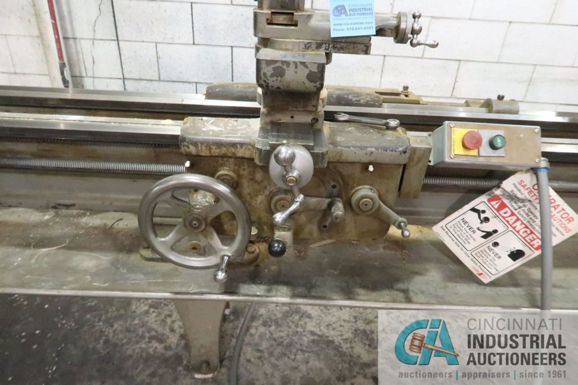 SOUTHBEND MODEL CL198K LATHE, 8", 3-JAW CHUCK, 24" SWING, 24" FACEPLATE, 120' BED LENGTH, ALORIS - Image 7 of 9