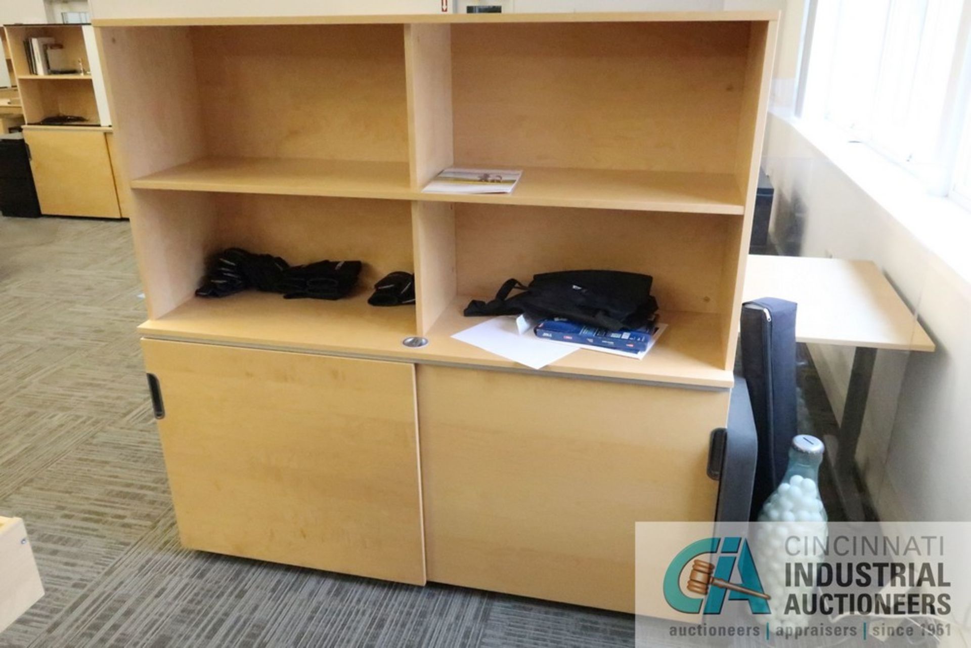 79" X 86" X 24" GALANT L-SHAPED DESKT, (1) 3-DRAWER CABINET, (1) BOOKCASE WITH LOWER STORAGE, (1) - Image 5 of 5