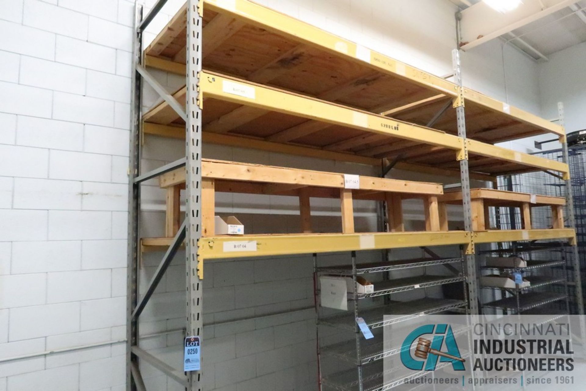 SECTIONS 42" X 108" X 12' PALLET RACK, (5) UPRIGHTS, (18) 4-1/2" FACE CROSS BEAMS