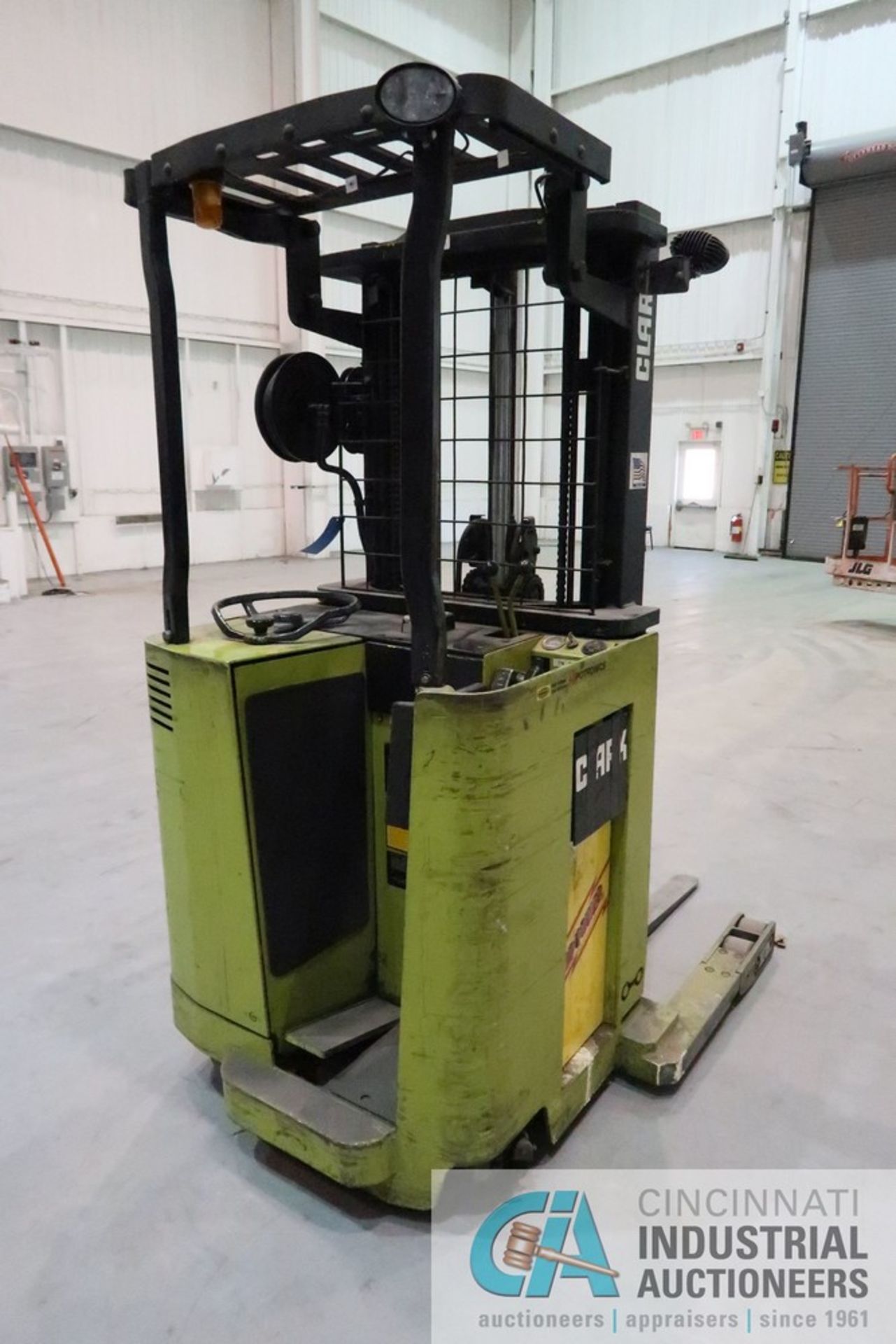 4,000 LB. CLARK NP300-40B ELECTRIC STAND UP LIFT TRUCK; S/N NP-246-0024-54557, 86" 3-STAGE MAST, - Image 2 of 7