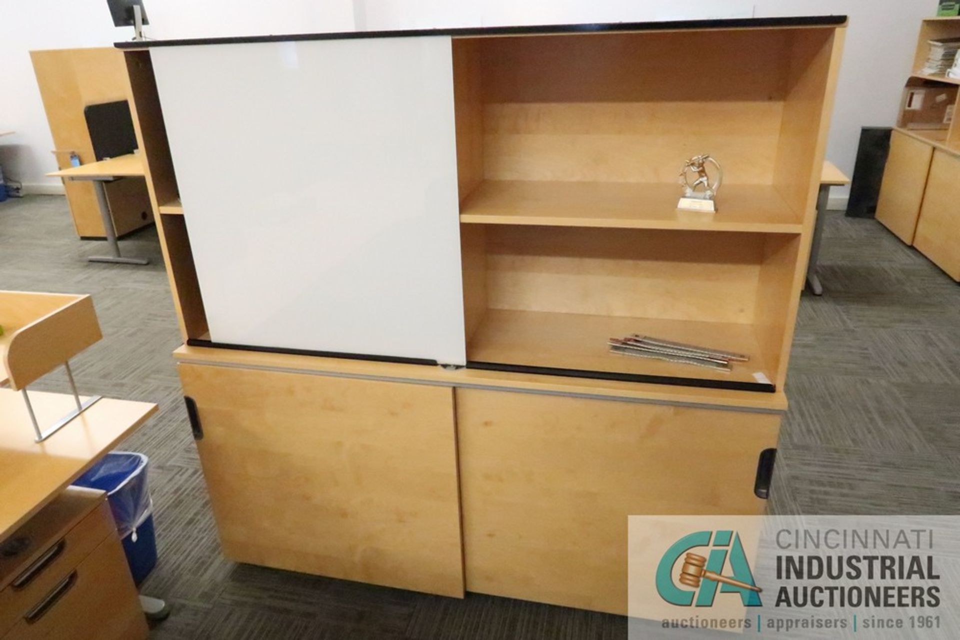 79" X 86" X 24" GALANT L-SHAPED DESKT, (1) 3-DRAWER CABINET, (1) 2-DRAWER CABINET, (1) BOOKCASE WITH - Image 5 of 5