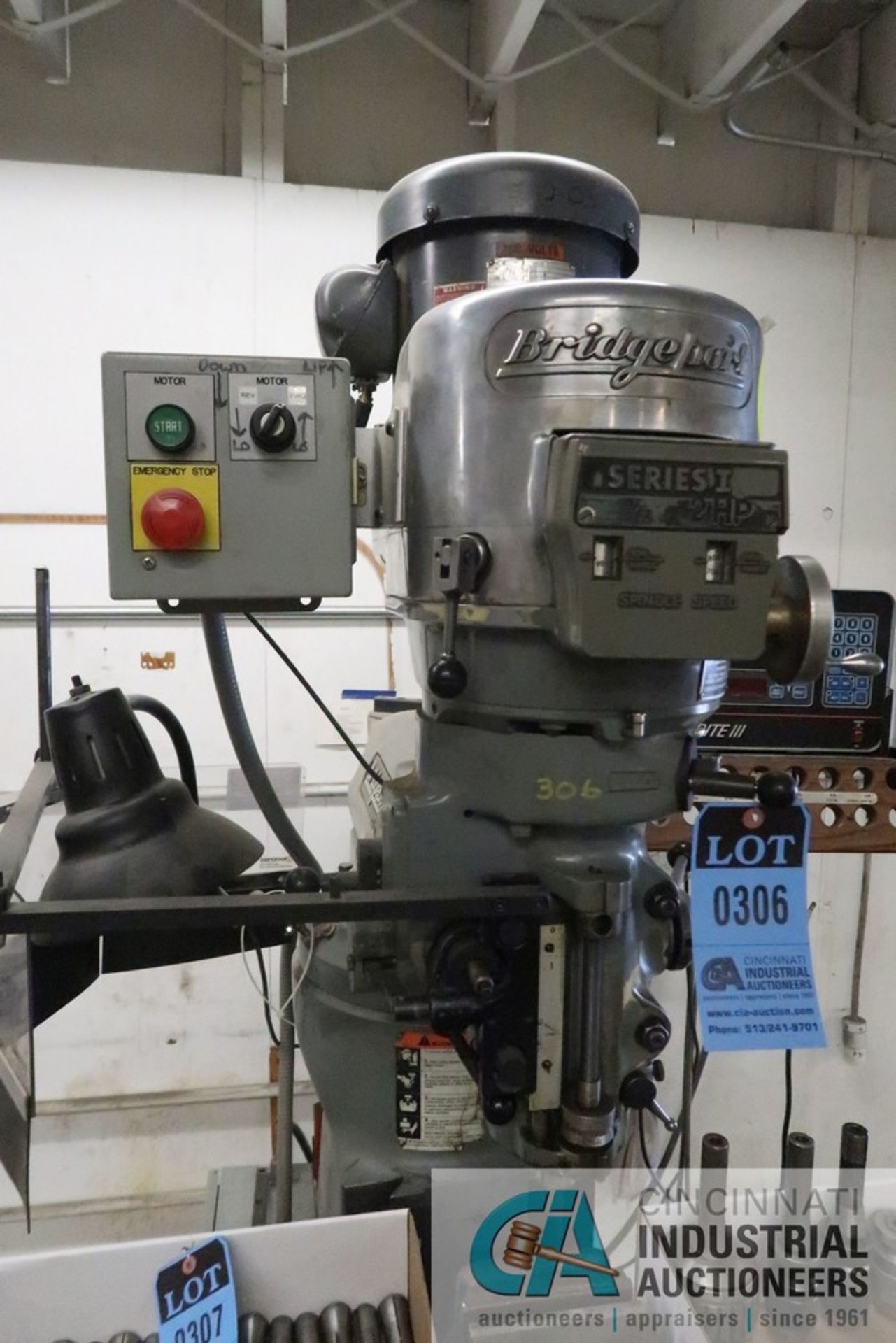 BRIDGEPORT SERIES II MILLING MACHINE; S/N 247802, 2 HP, 9" X 42" TABLE, ACU-RITE III, DIGITAL READ - Image 3 of 6