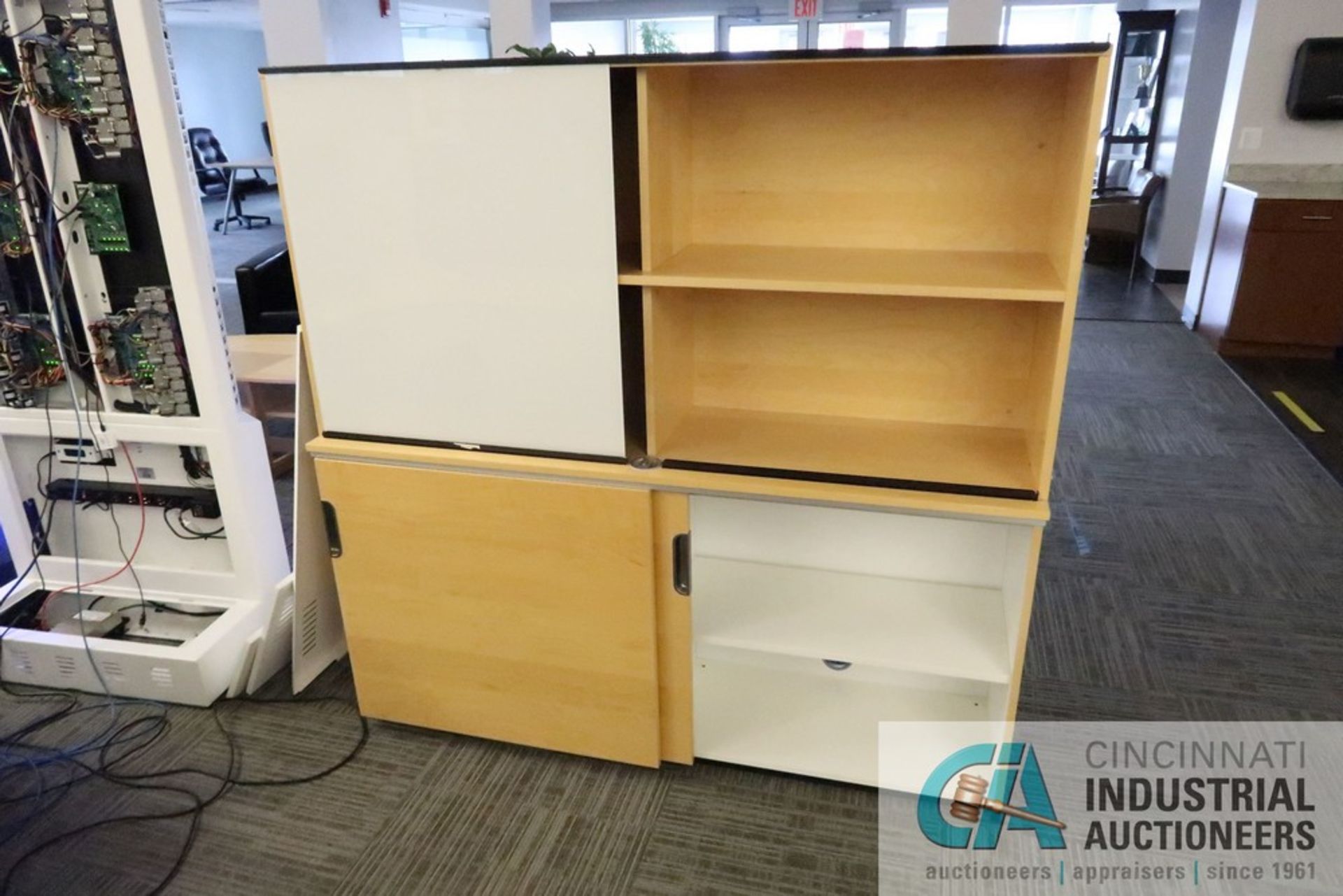 79" X 86" X 24" GALANT L-SHAPED DESK, (1) 3-DRAWER CABINET, (1) BOOKCASE WITH LOWER STORAGE, (1) - Image 5 of 5